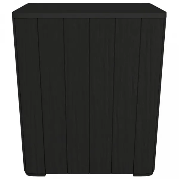 Záhradný stolík / úložný box Dekorhome Černá