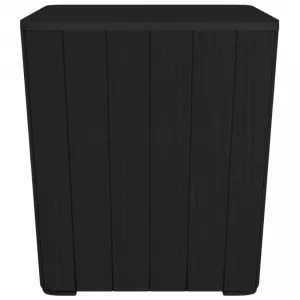 Záhradný stolík / úložný box Dekorhome Černá