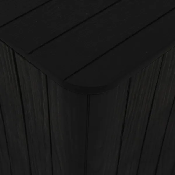 Záhradný stolík / úložný box Dekorhome Černá