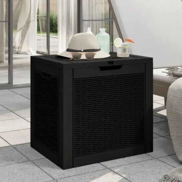 Záhradný úložný box 118 l Dekorhome Černá