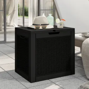Záhradný úložný box 118 l Dekorhome Černá