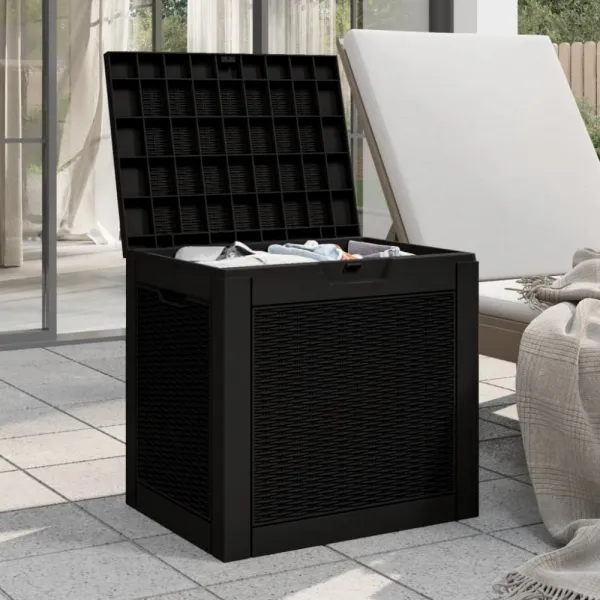 Záhradný úložný box 118 l Dekorhome Černá