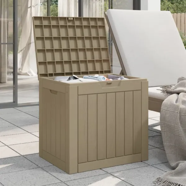 Záhradný úložný box 118 l Dekorhome Světle hnědá