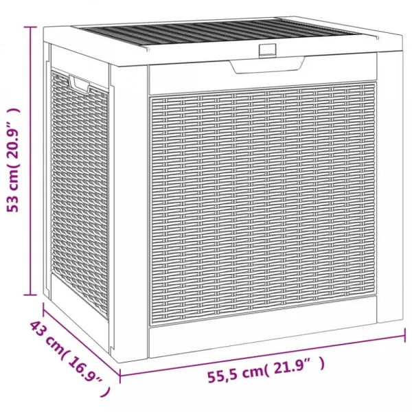 Záhradný úložný box 118 l Dekorhome Černá