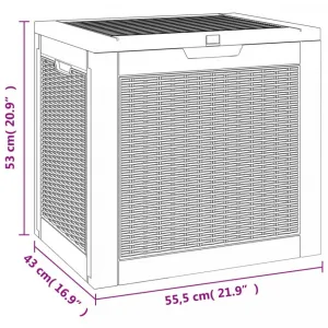 Záhradný úložný box 118 l Dekorhome Černá