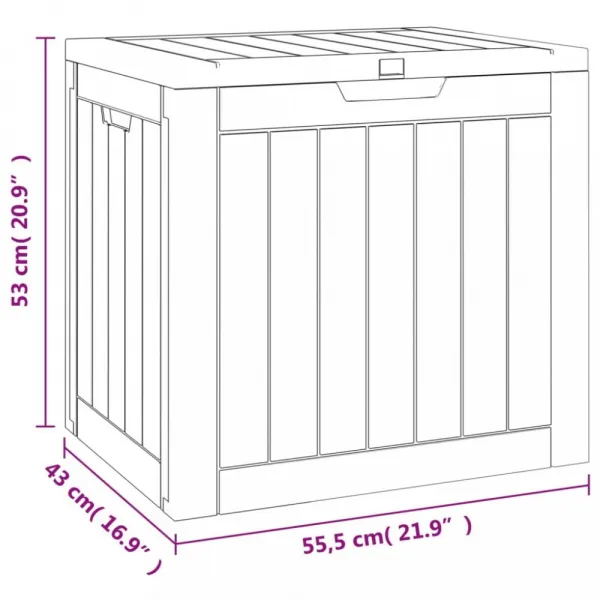 Záhradný úložný box 118 l Dekorhome Světle hnědá