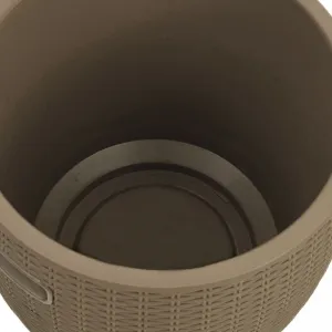 Záhradný stolík / úložný box Dekorhome Černá