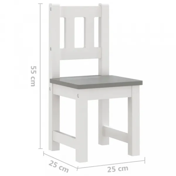 Detský set 4 ks Dekorhome Šedá