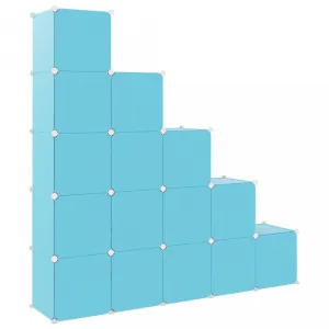 Detská modulárna skriňa Dekorhome Modrá