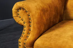 Chesterfield kreslo MIDAS Dekorhome Horčicová