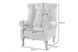 Chesterfield kreslo MIDAS Dekorhome Horčicová