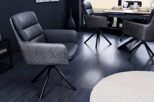 Otočné jedálenské kreslo GYES Dekorhome Antracit
