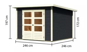 Drevený záhradný domček STOCKACH 4 Lanitplast