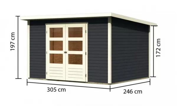 Drevený záhradný domček STOCKACH 5 Lanitplast