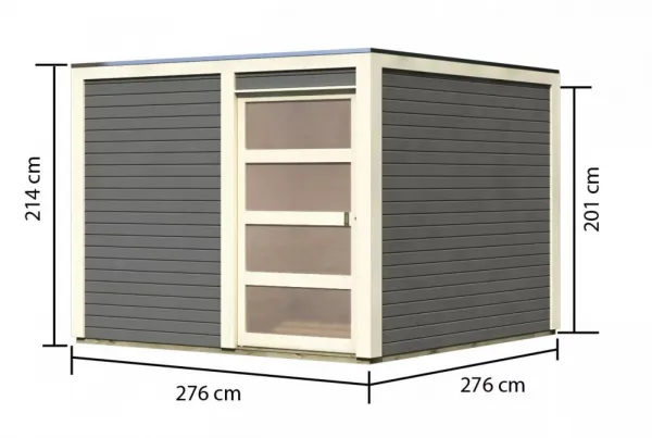 Drevený záhradný domček QUBIC 2 Lanitplast