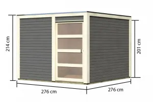 Drevený záhradný domček QUBIC 2 Lanitplast