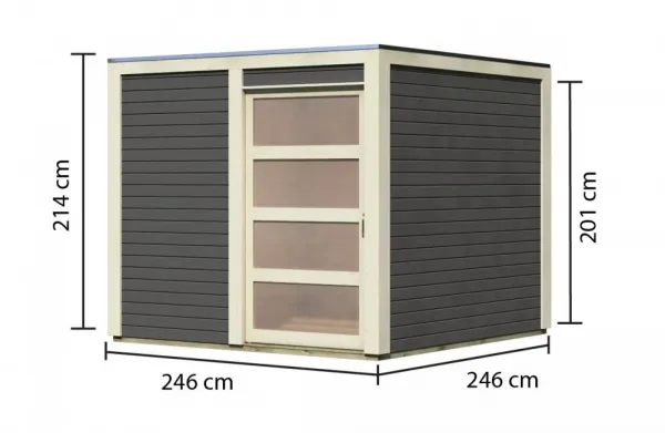 Drevený záhradný domček QUBIC 1 Lanitplast