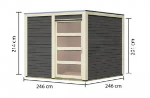Drevený záhradný domček QUBIC 1 Lanitplast