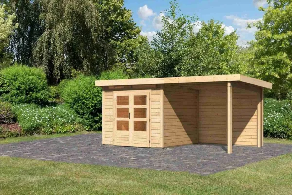 Drevený záhradný domček KANDERN 3 s prístavkom 235 Lanitplast