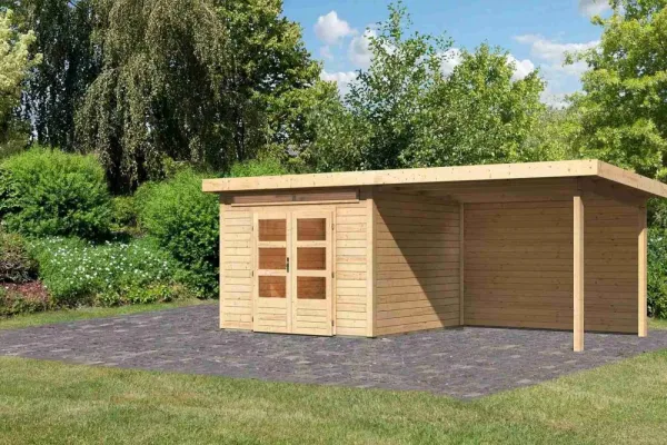 Drevený záhradný domček KANDERN 6 s prístavkom 320 Lanitplast