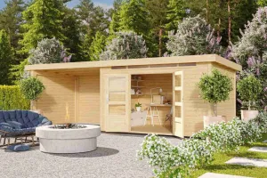 Drevený záhradný domček KANDERN 7 s prístavkom 320 Lanitplast