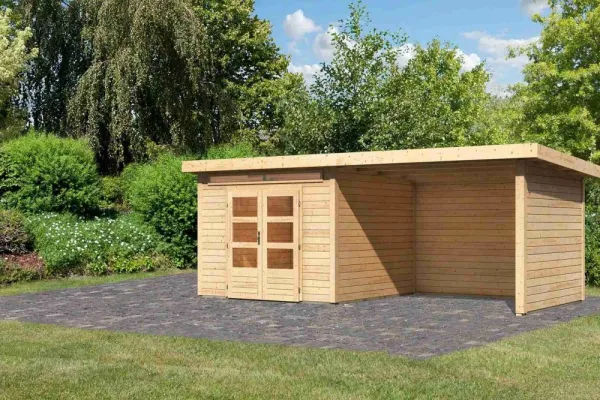 Drevený záhradný domček KANDERN 6 s prístavkom 320 Lanitplast