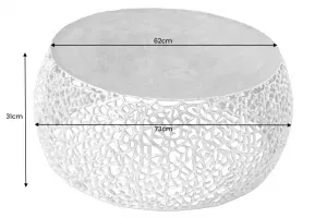 Konferenčný stolík ESUS 75 cm Dekorhome Strieborná