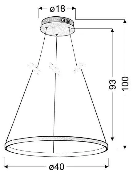 Závesná lampa LUNE 25W