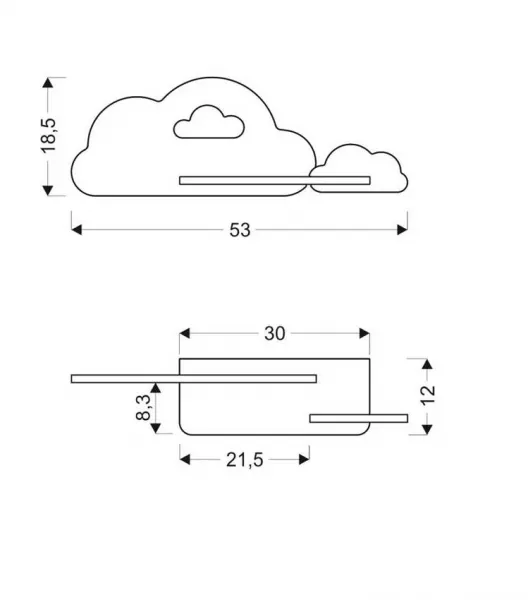 Detská lampička CLOUD LED Candellux