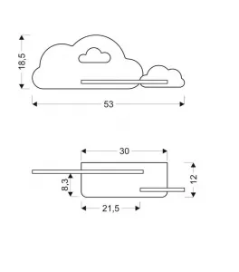 Detská lampička CLOUD LED Candellux