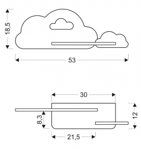 Detská lampička CLOUD LED Candellux