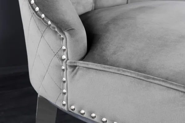 Chesterfield barová stolička FRIXON Dekorhome Modrá