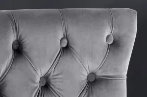 Chesterfield barová stolička FRIXON Dekorhome Modrá
