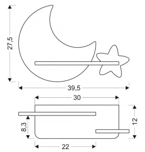 Detská lampička MOON LED Candellux