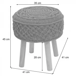 Macramé taburet