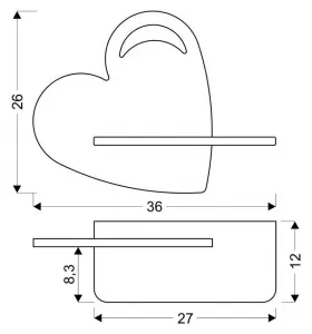 Detská lampička HEART LED Candellux
