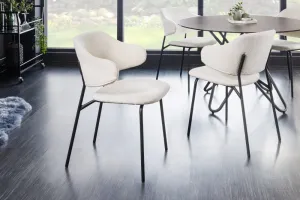 Jedálenská stolička 2 ks CHRYSAOR Dekorhome Čierna / biela