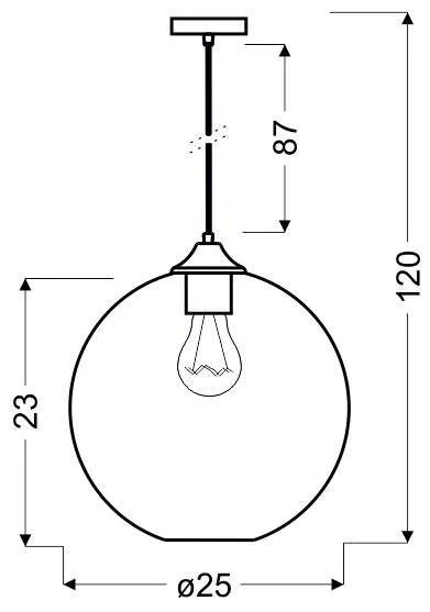 Závěsná lampa EDISON s nastavitelnou výškou Candellux