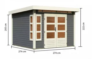 Drevený záhradný domček KASTORF 6 Lanitplast