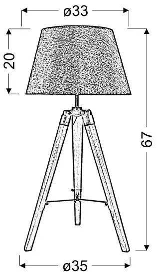 Stolová lampa LUGANO Candellux