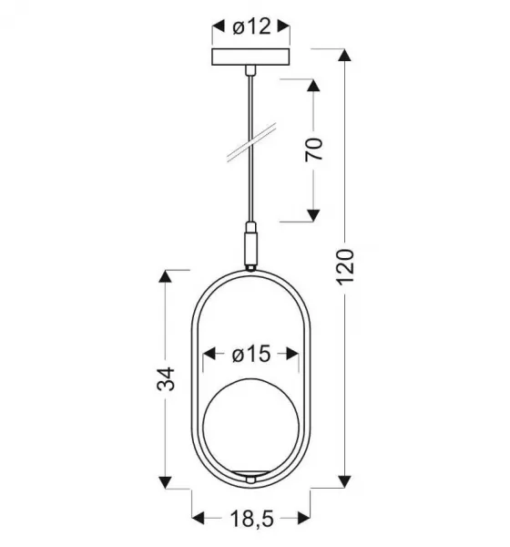 Závesná lampa CORDEL 1xG9 Candellux