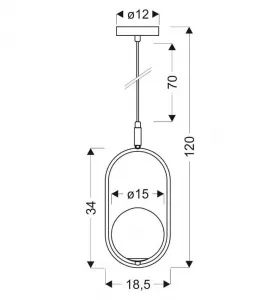 Závesná lampa CORDEL 1xG9 Candellux