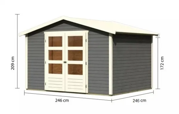 Drevený záhradný domček AMBERG 4 Lanitplast
