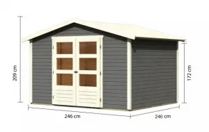 Drevený záhradný domček AMBERG 4 Lanitplast