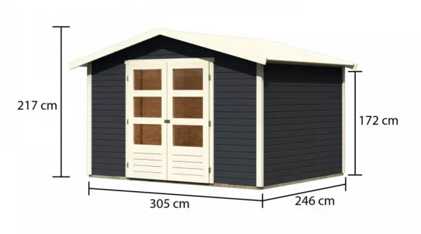 Drevený záhradný domček AMBERG 5 Lanitplast