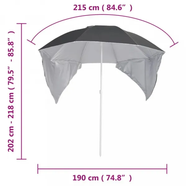 Plážový slnečník ø 215 cm Dekorhome