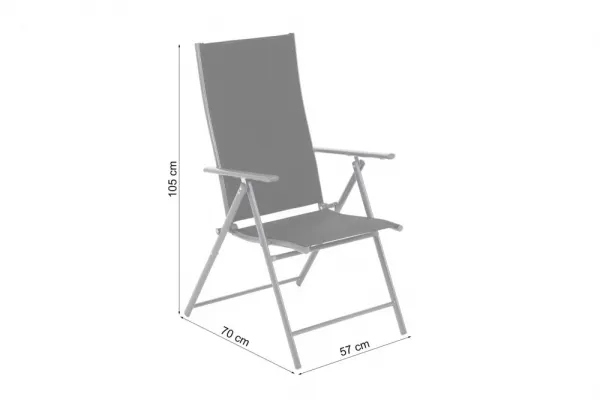 Set záhradných polohovacích stoličiek so stolíkom 3 ks