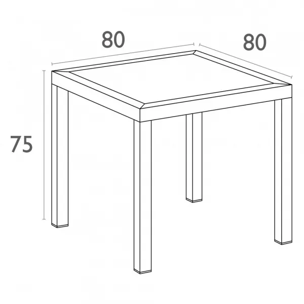 Záhradný stôl 80 cm