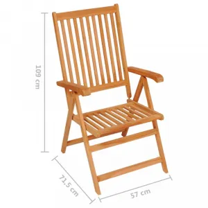 Záhradná stolička 2 ks teak / látka Dekorhome Černá