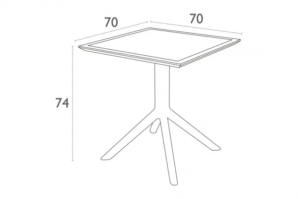 Záhradný stôl 70 cm